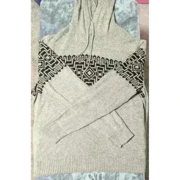 Vintage Urban Pipeline Adult Sweater 3X Gray Black Grandpa Knit Hoodie Mens - Picture 1 of 8